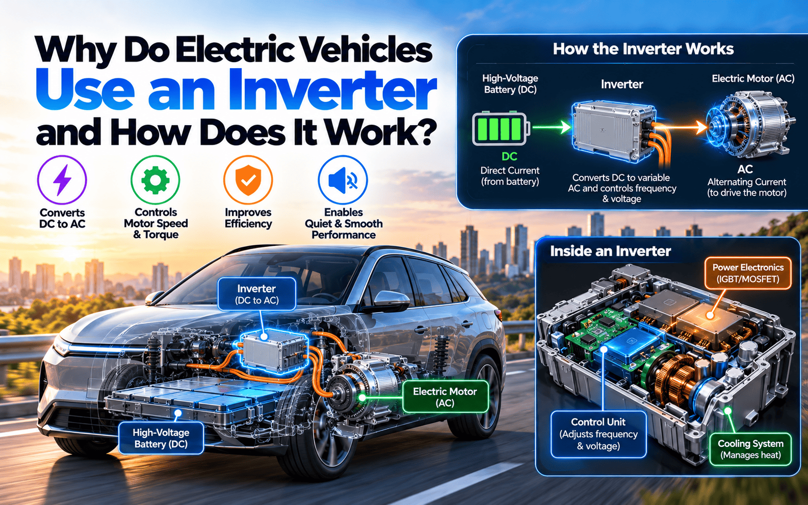Why Do Electric Vehicles Use an Inverter and How Does It Work? feature image